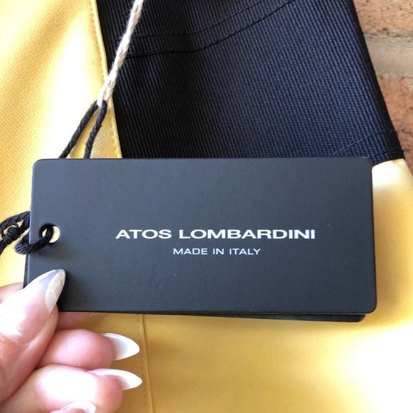 ATOS LOMBARDINI | Yellow designer tapered pant - Picture 6 of 13